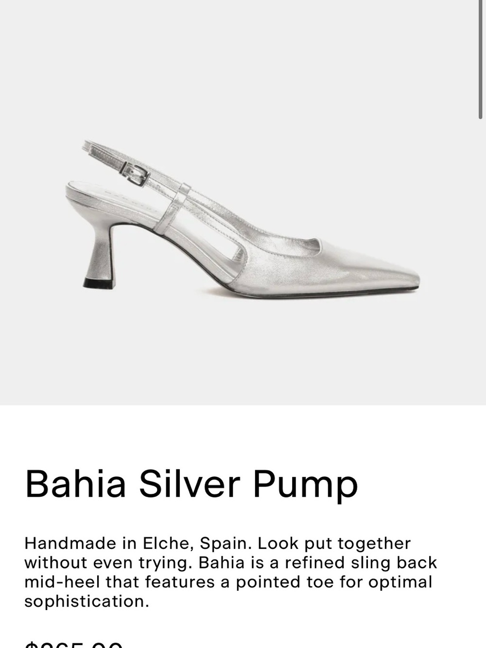Maguire Silver Slingback Kitten-Heel Pump